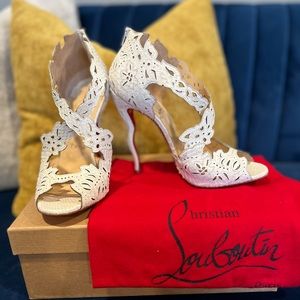 ❌SOLD❌Christian Louboutin Decoupadiva 120 Python White